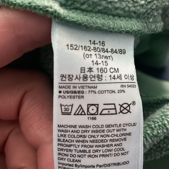 GAP Teen Green Montauk Sweatshirt 14-16 - Picture 5 of 5